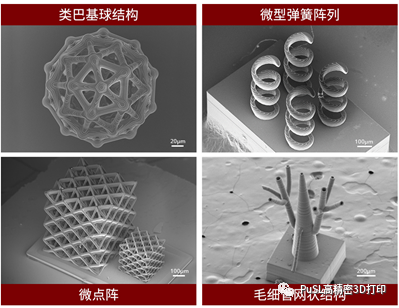 PμSL微纳米3D打印案例